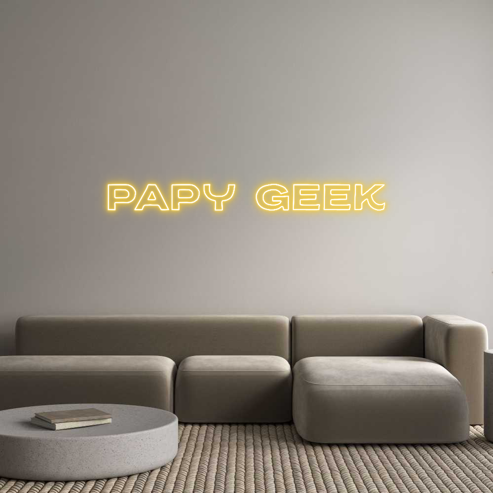 Custom Neon: Papy geek