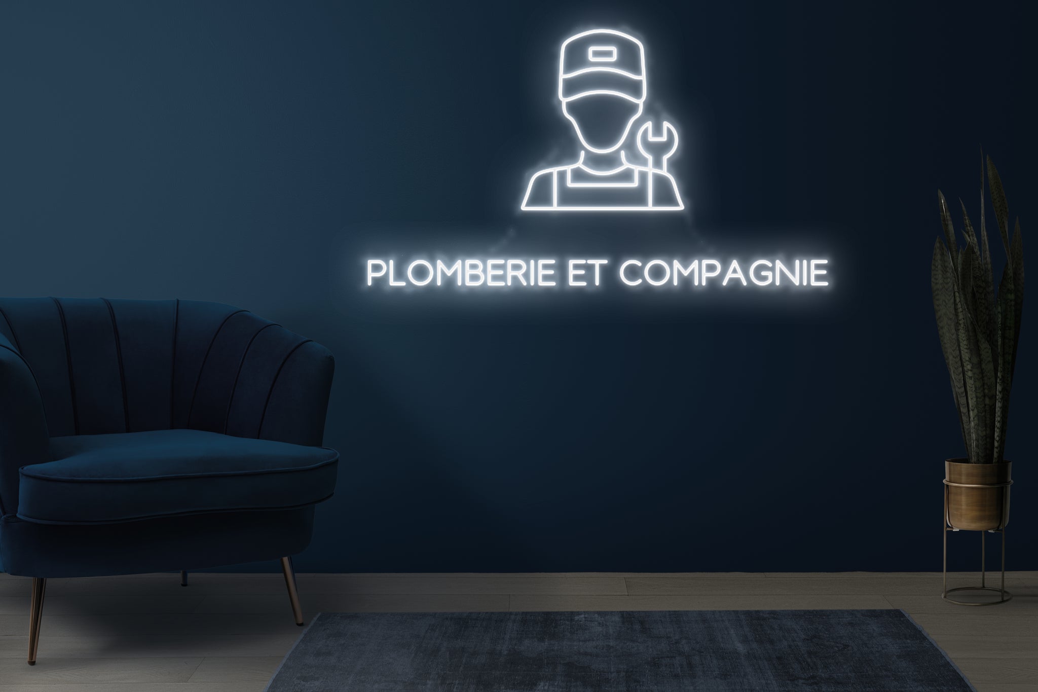 Neon personnalisé Plomberie et compagnie