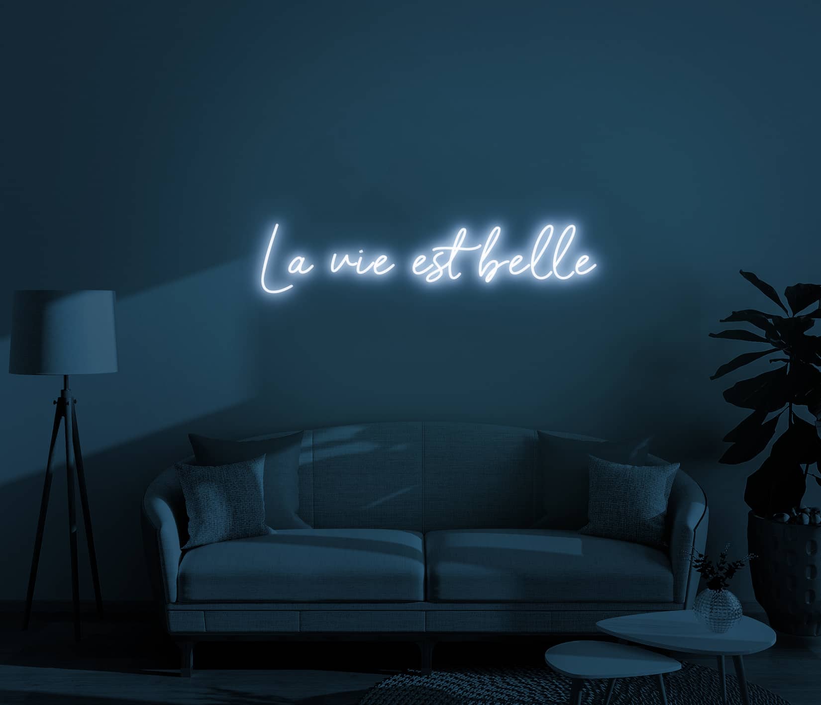 La vie est belle - Neon Mural