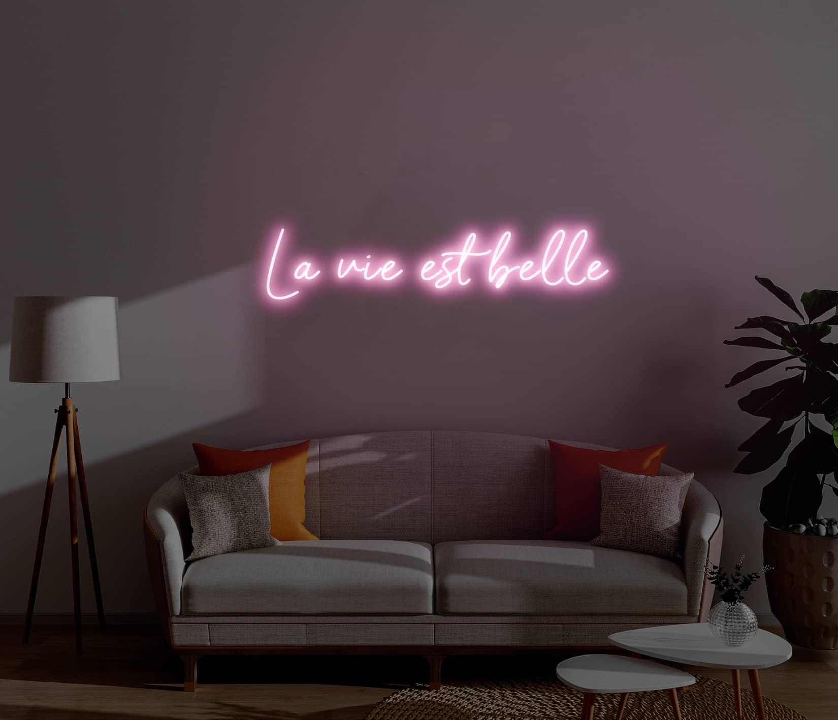 La vie est belle - Neon Mural