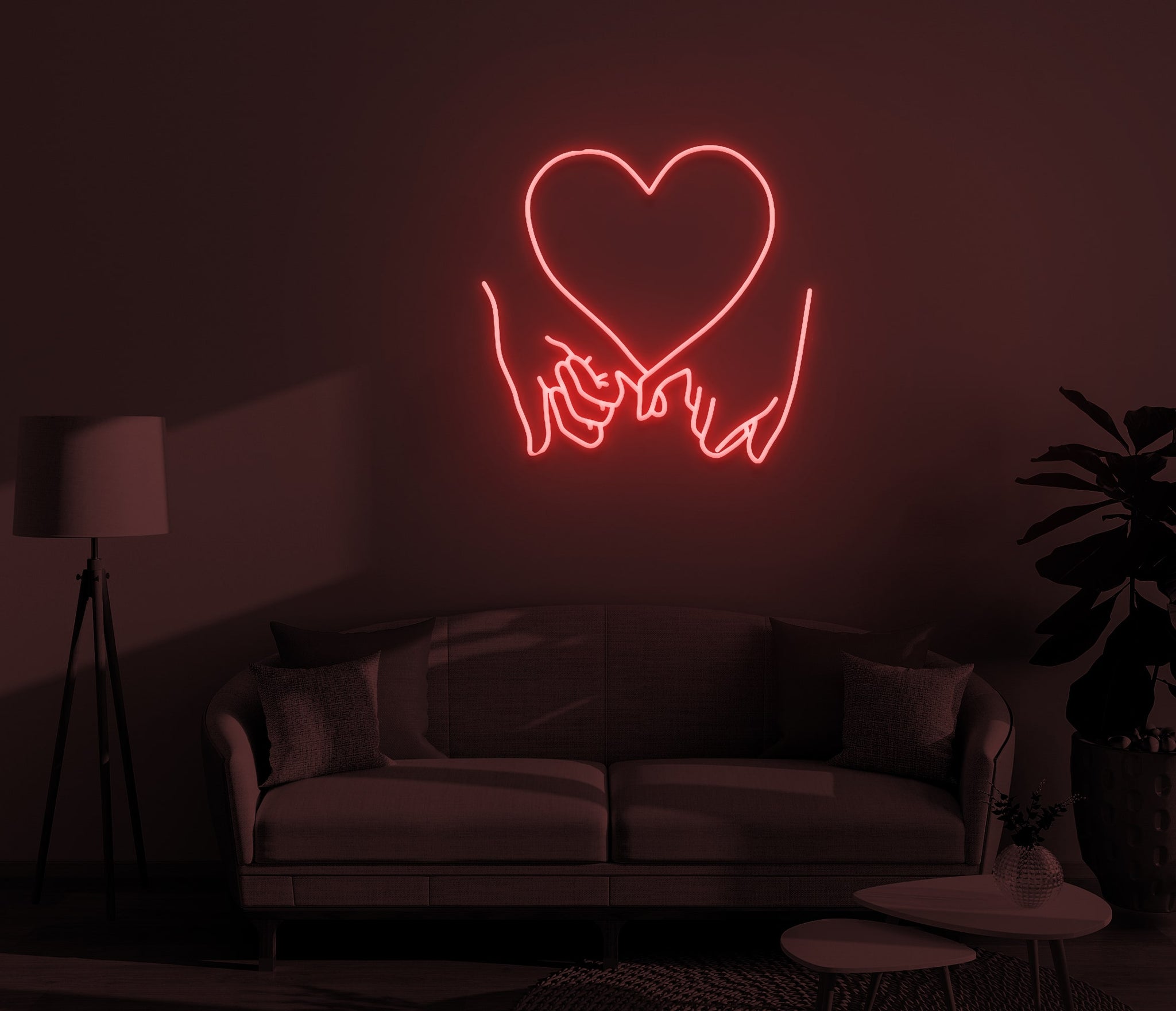 Love Hands - Neon Mural