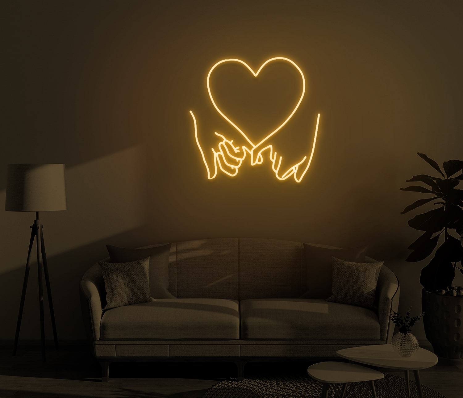 Love Hands - Neon Mural